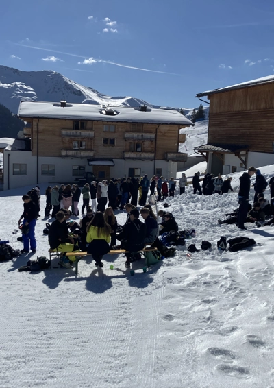 Skitur - spisning i det fri